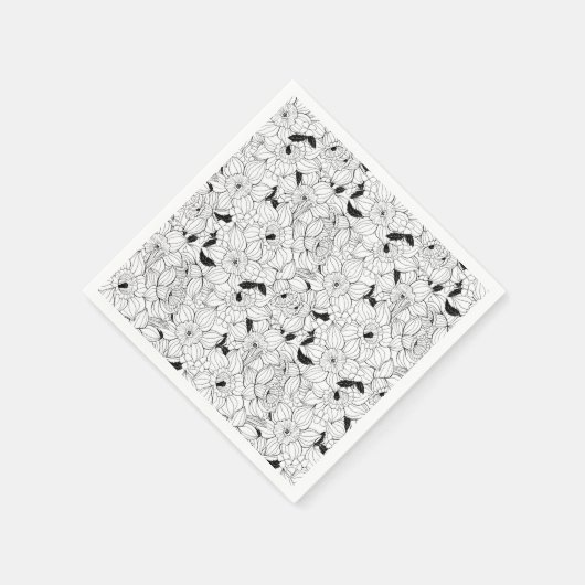 Daffodils bronfloraalpatroon servetten (Hoek)