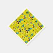 Daffodils bronfloraalpatroon servetten (Hoek)