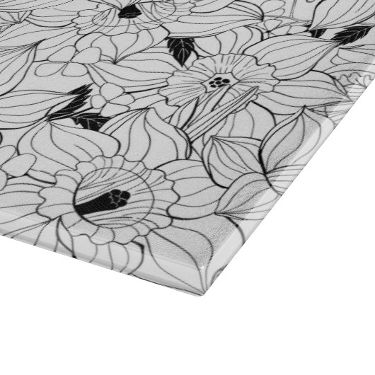 Daffodils bronfloraalpatroon snijplank (Hoek)