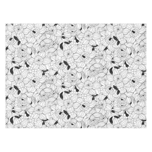 Daffodils bronfloraalpatroon tafelkleed (Voorkant (Horizontaal))