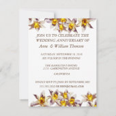 Daffodils Bruiloft Jubileum Uitnodigingen (Achterkant)