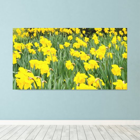 Daffodils Canvas Afdruk (Insitu (Houten vloer))
