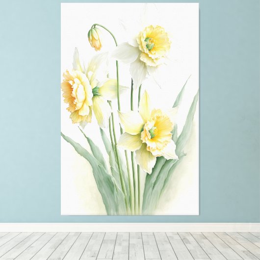 Daffodils Canvas Afdruk (Insitu (Houten vloer))