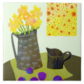 Daffodils Ceramic Kitchen Tile Tegeltje (Voorkant)