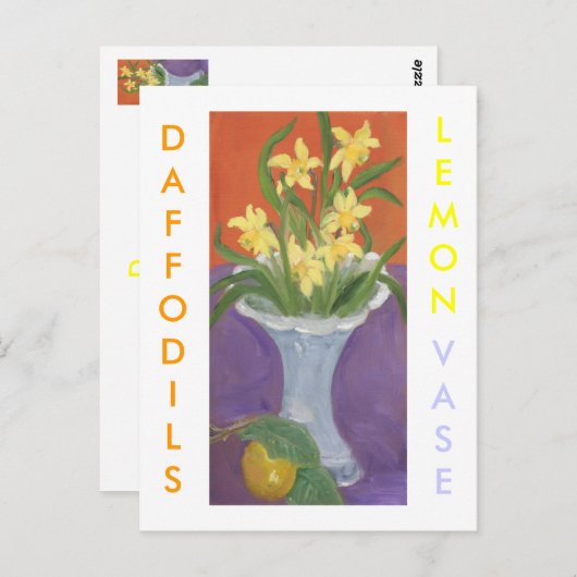DAFFODILS CITROENVAAS BRIEFKAART (Voorkant / Achterkant)