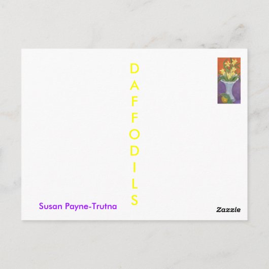 DAFFODILS CITROENVAAS BRIEFKAART (Achterkant)