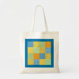 Daffodils country-Style Faux-Patchwork Tote Bag