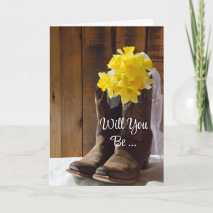 Daffodils Cowboy Boots... zal jij mijn Bridesmaid 
