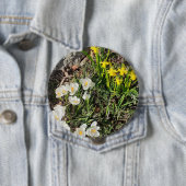 Daffodils & Crocus Badge Ronde Button 4,0 Cm (In situ)
