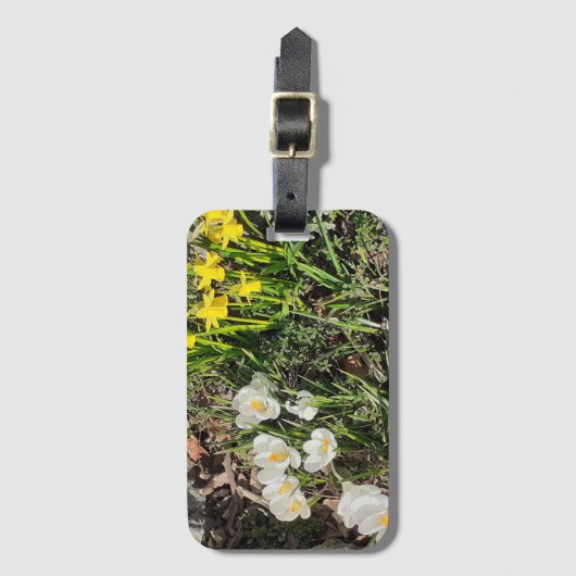 Daffodils & Crocus Bagagelabel (Voorkant (verticaal))