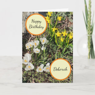 Daffodils & Crocus Birthday Card Kaart