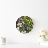 Daffodils & Crocus Clock Ronde Klok (Huis)