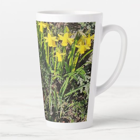 Daffodils & Crocus Latte Mok (Rechts)