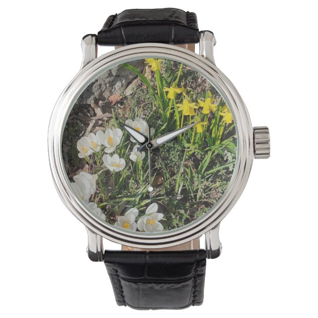 Daffodils & Crocus Watch Horloge (Voorkant)