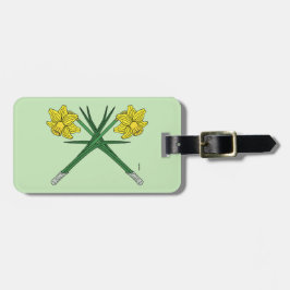 Daffodils Crossed Bagagelabel