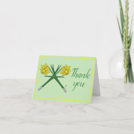 Daffodils Crossed-dank Notitiekaartje