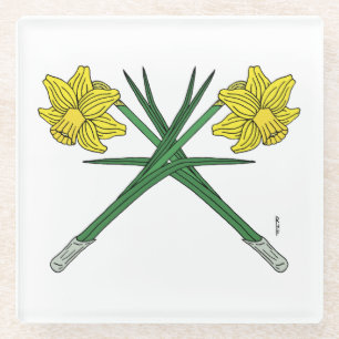 Daffodils Crossed Glazen Onderzetter