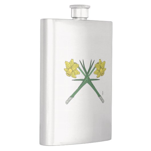 Daffodils Crossed Heupfles (Rechts)