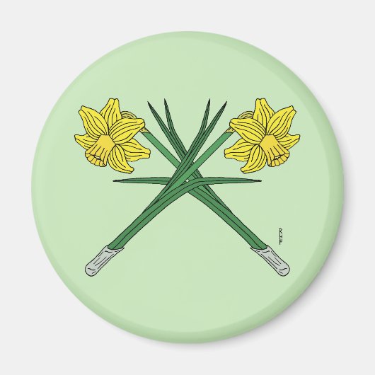 Daffodils Crossed Magneet (Voorkant)