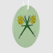 Daffodils Crossed Ornament (voorkant)