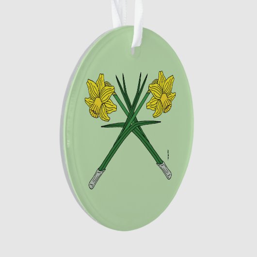 Daffodils Crossed Ornament (voorkant)