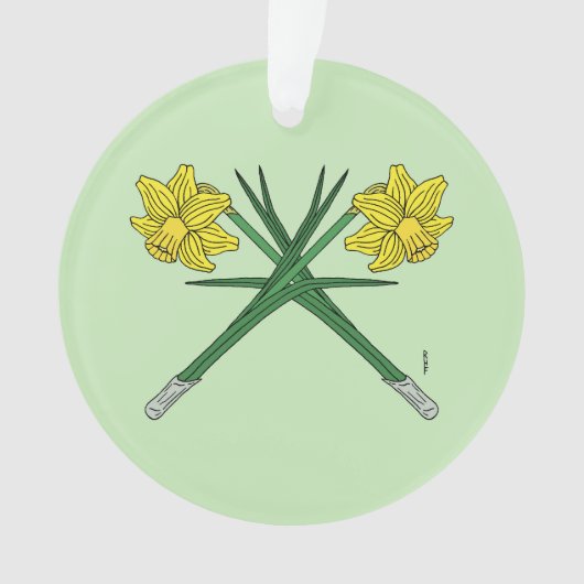 Daffodils Crossed Ornament (voorkant)