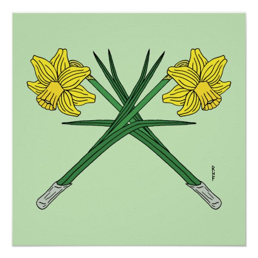 Daffodils Crossed Poster (Voorkant)