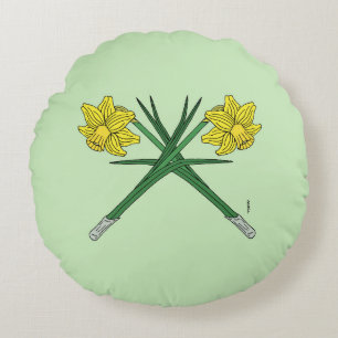 Daffodils Crossed Rond Kussen