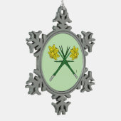 Daffodils Crossed Tin Sneeuwvlok Ornament (Links)
