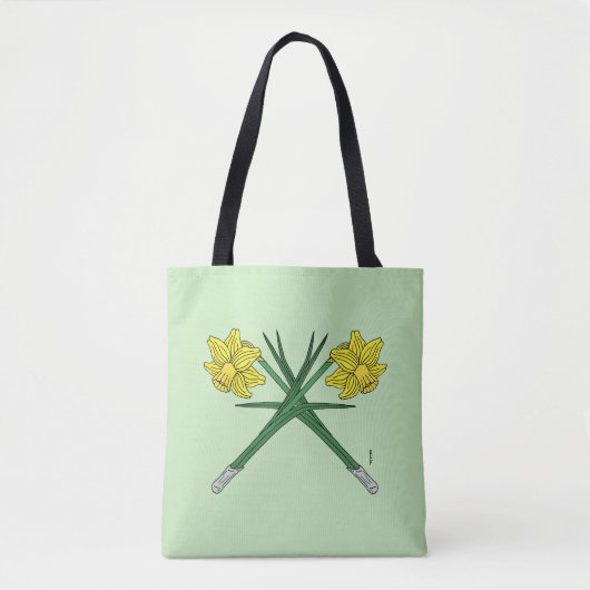 Daffodils Crossed Tote Bag (Voorkant)