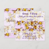 Daffodils Custom Wedding Invitation Kaart (Voorkant / Achterkant)