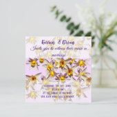 Daffodils Custom Wedding Invitation Kaart (Staand voorkant)