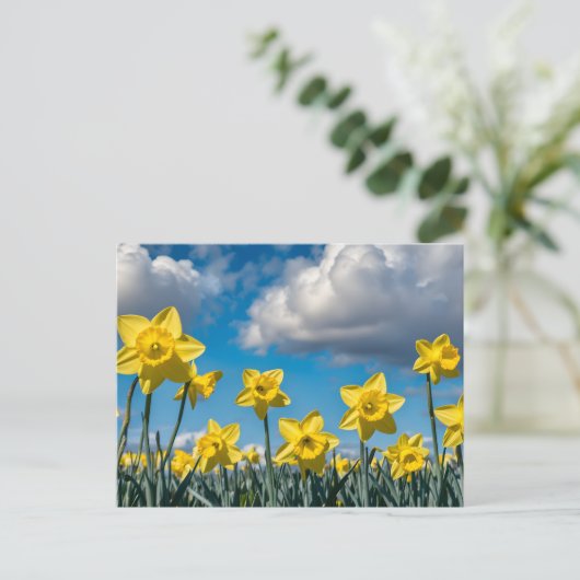 Daffodils Dancing Briefkaart (Staand voorkant)