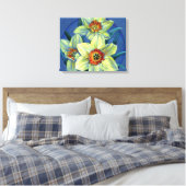 "Daffodils - de joys of spring"-veldoverdruk Canvas Afdruk (Insitu (Slaapkamer))