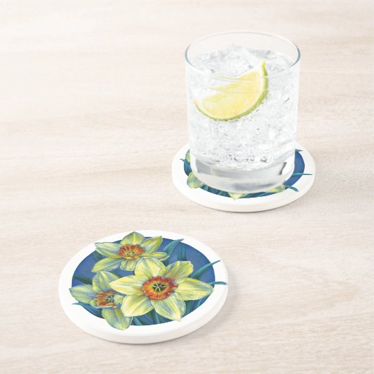 Daffodils - de joys van onderzetter van fijne lent (Zijkant)