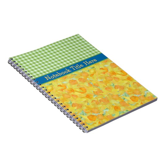 Daffodils en Check Gingham Notitieboek naar Person (Rechterzijde)