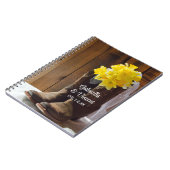 Daffodils en Cowboy Boots country Western Wedding Notitieboek (Linkerzijde)