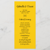 Daffodils en Cowboy Boots country Western Wedding Programmakaart (Achterkant)