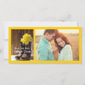 Daffodils en Cowboy Boots Wedding Save the Date (Voorkant)