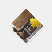 Daffodils en Cowboy Boots Western Vrijgezellenfees Servetten (Hoek)