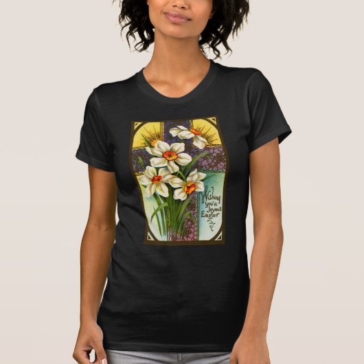 Daffodils en Cross Pasen T-shirt (Voorkant)