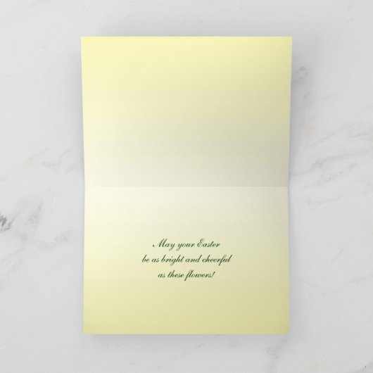 Daffodils en Forsythia Pasen Feestdagen Kaart (Binnen)