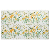 Daffodils en Goldfinch Fabric Stof (Yard (91,4 cm))
