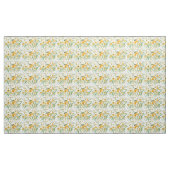 Daffodils en Goldfinches Fabric Stof (Yard (91,4 cm))