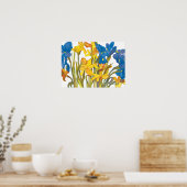 Daffodils en Iris Poster (Keuken)