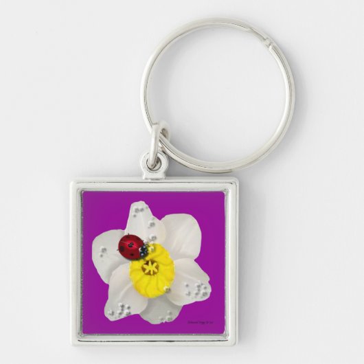 Daffodils en Ladybugs Sleutelhanger (Voorkant)