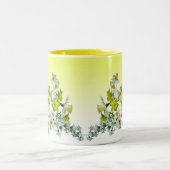 Daffodils en Lilacs Tweekleurige Koffiemok (Center)