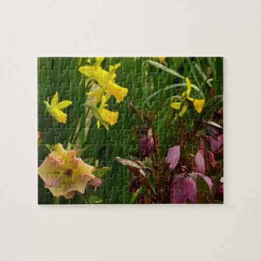 Daffodils en Rozen Colorful Floral Legpuzzel (Horizontaal)
