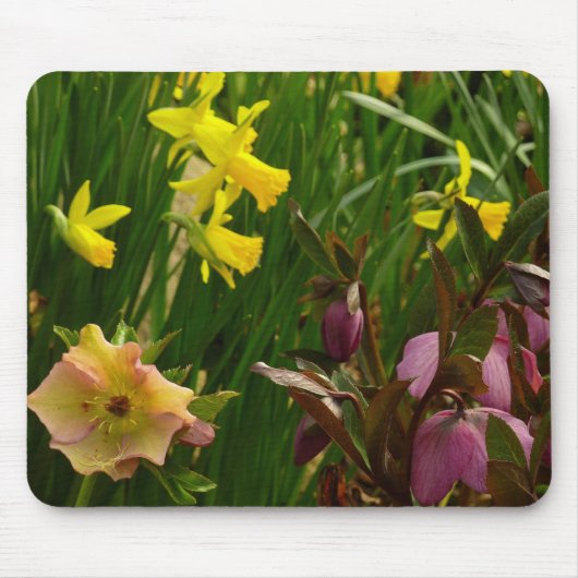 Daffodils en Rozen Colorful Floral Muismat (Voorkant)