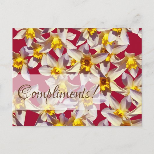 Daffodils floral Custom Wenskaart Briefkaart (Voorkant)